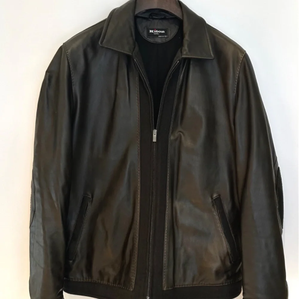Kiton Lambskin Jacket / Custom Order Mens SZ 50 / 40R US - Picture 2 of 15